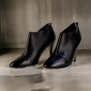 JIMMY CHOO Black Leather Mendez Bootie - Size 38.5